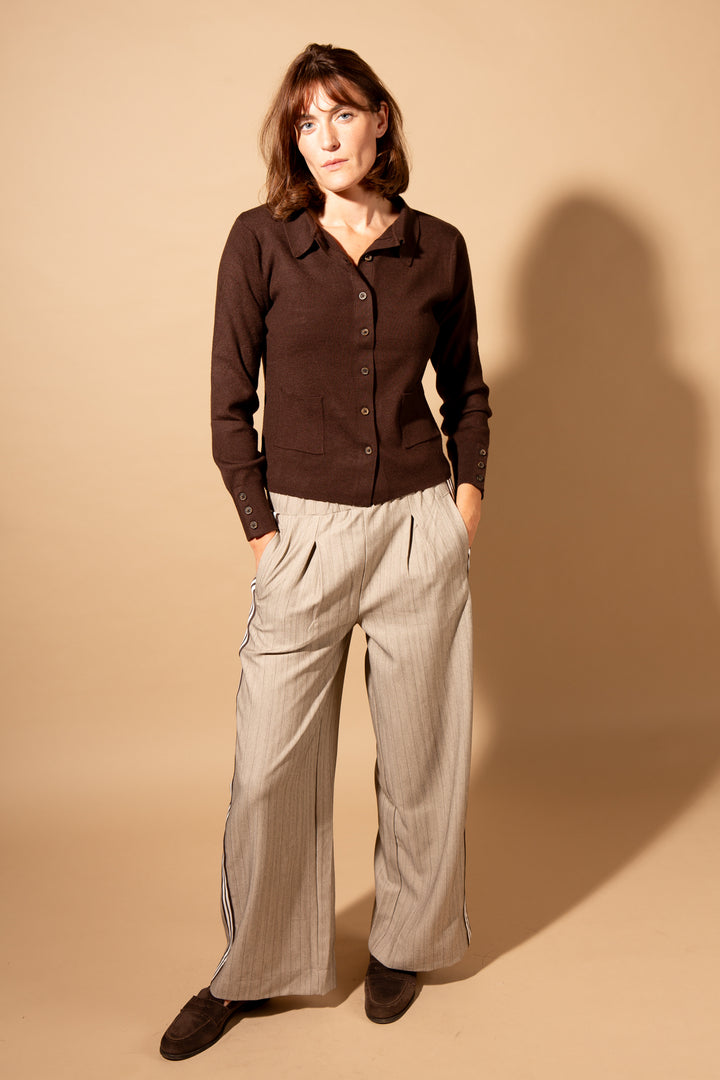 Knitted Patch Pocket Shirt