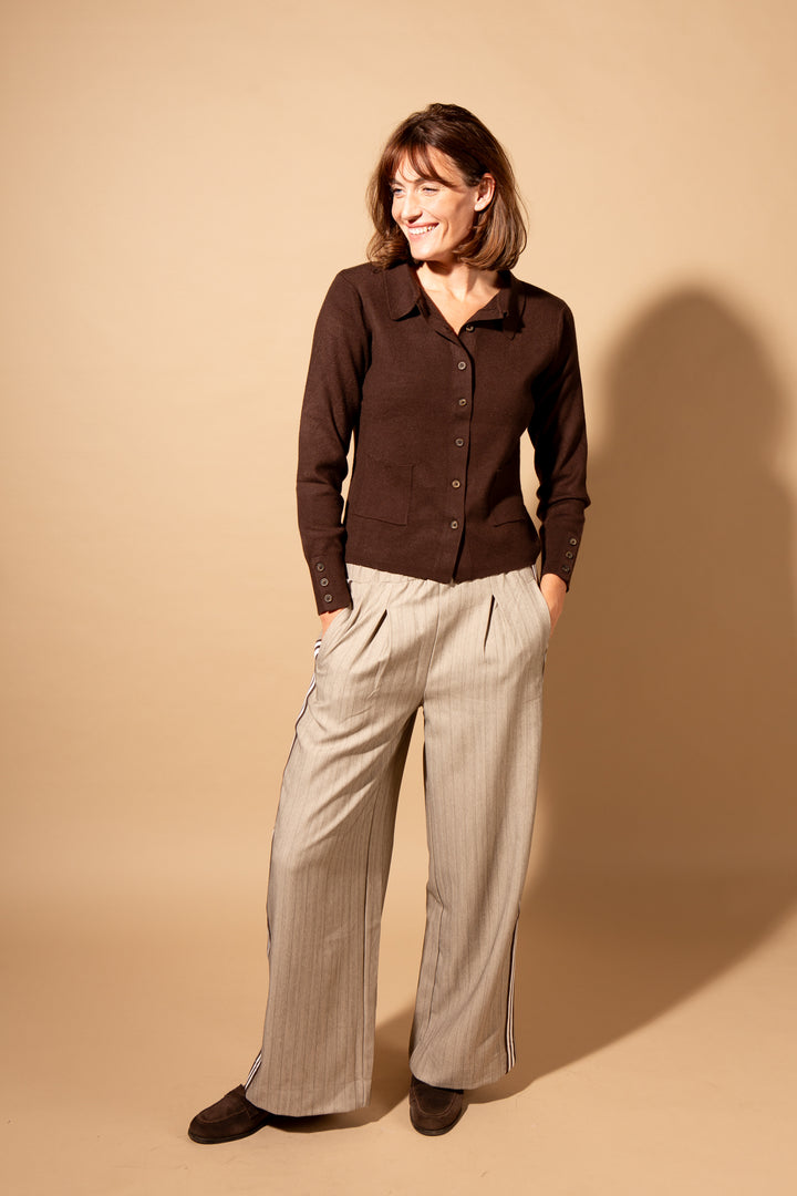 Knitted Patch Pocket Shirt