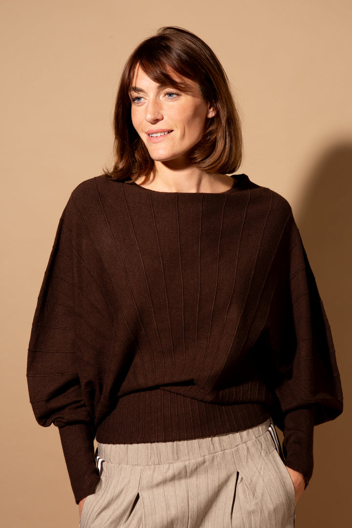 Ribbed Batwing Jumper