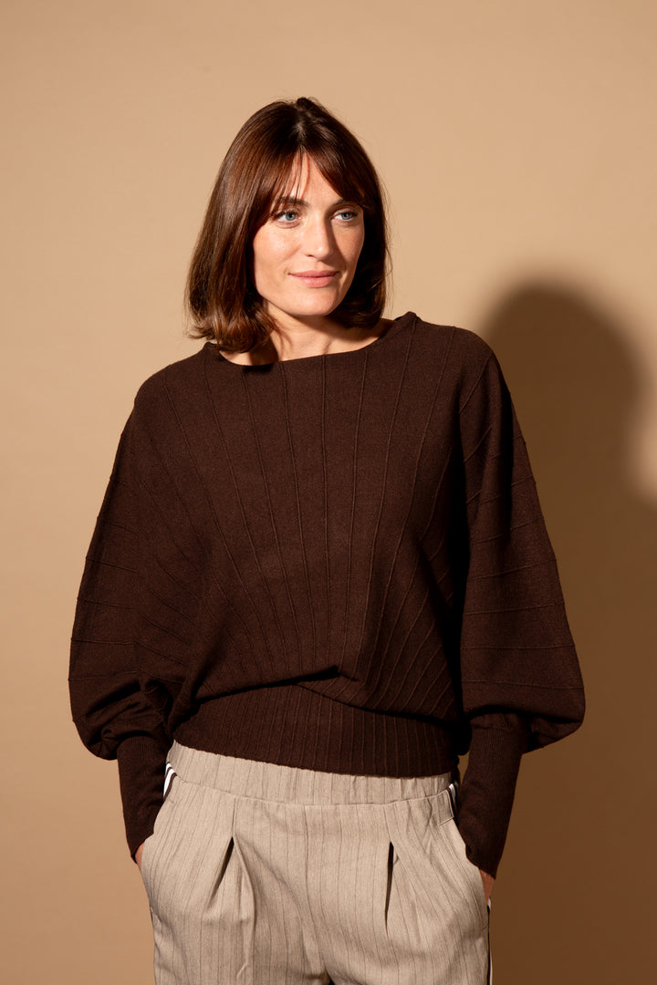 Ribbed Batwing Jumper