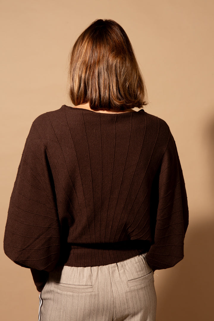 Ribbed Batwing Jumper