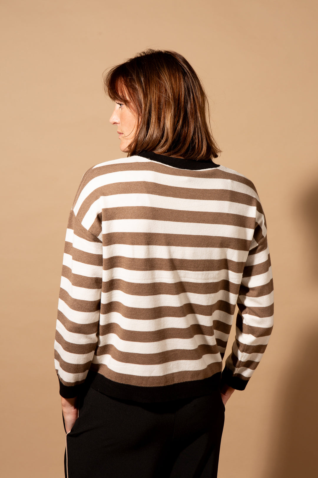 Multi Stripe Crew Neck Jumper