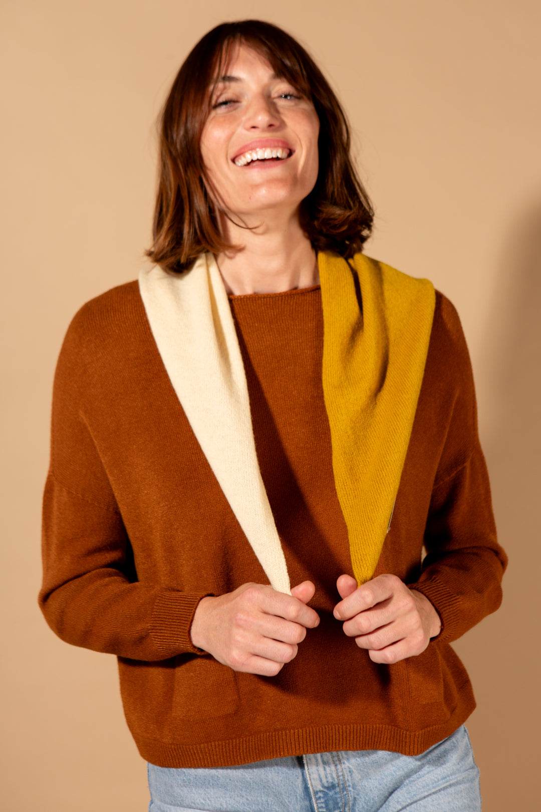 Two Tone Triangle Scarf