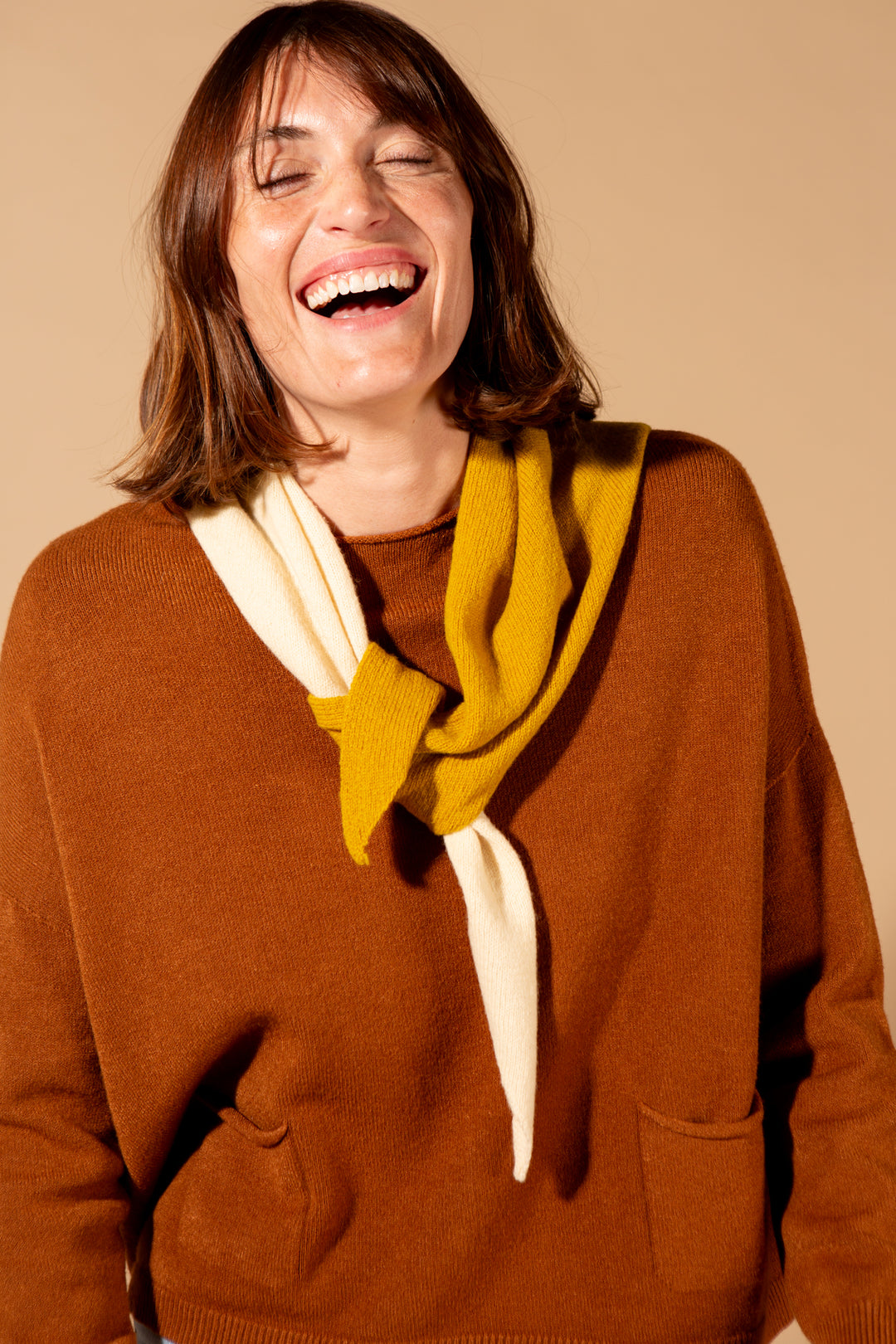 Two Tone Triangle Scarf