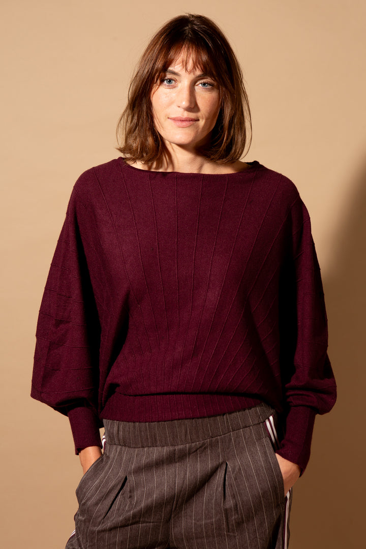 Ribbed Batwing Jumper