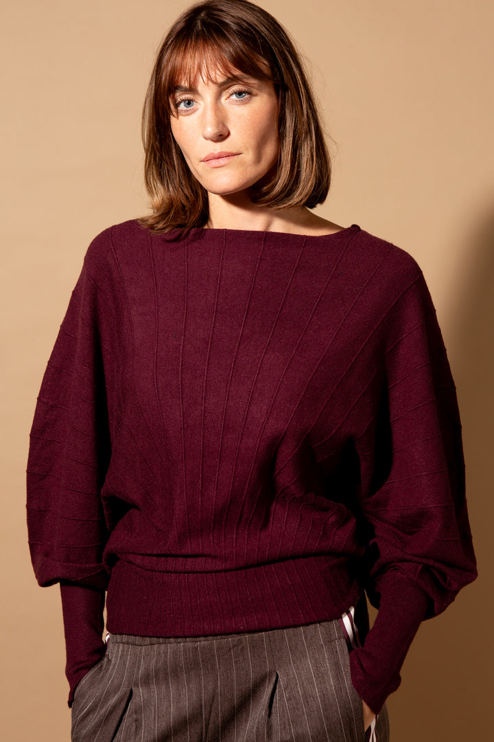Ribbed Batwing Jumper