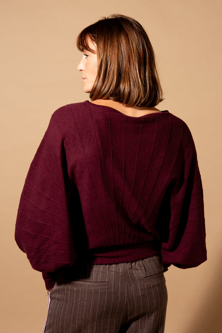 Ribbed Batwing Jumper