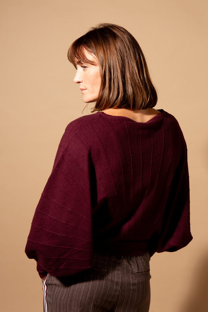 Ribbed Batwing Jumper