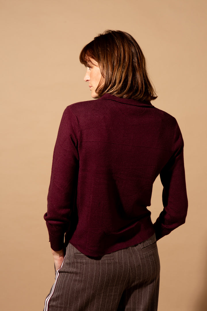 Knitted Patch Pocket Shirt