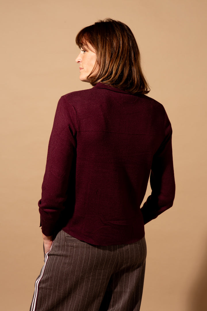Knitted Patch Pocket Shirt