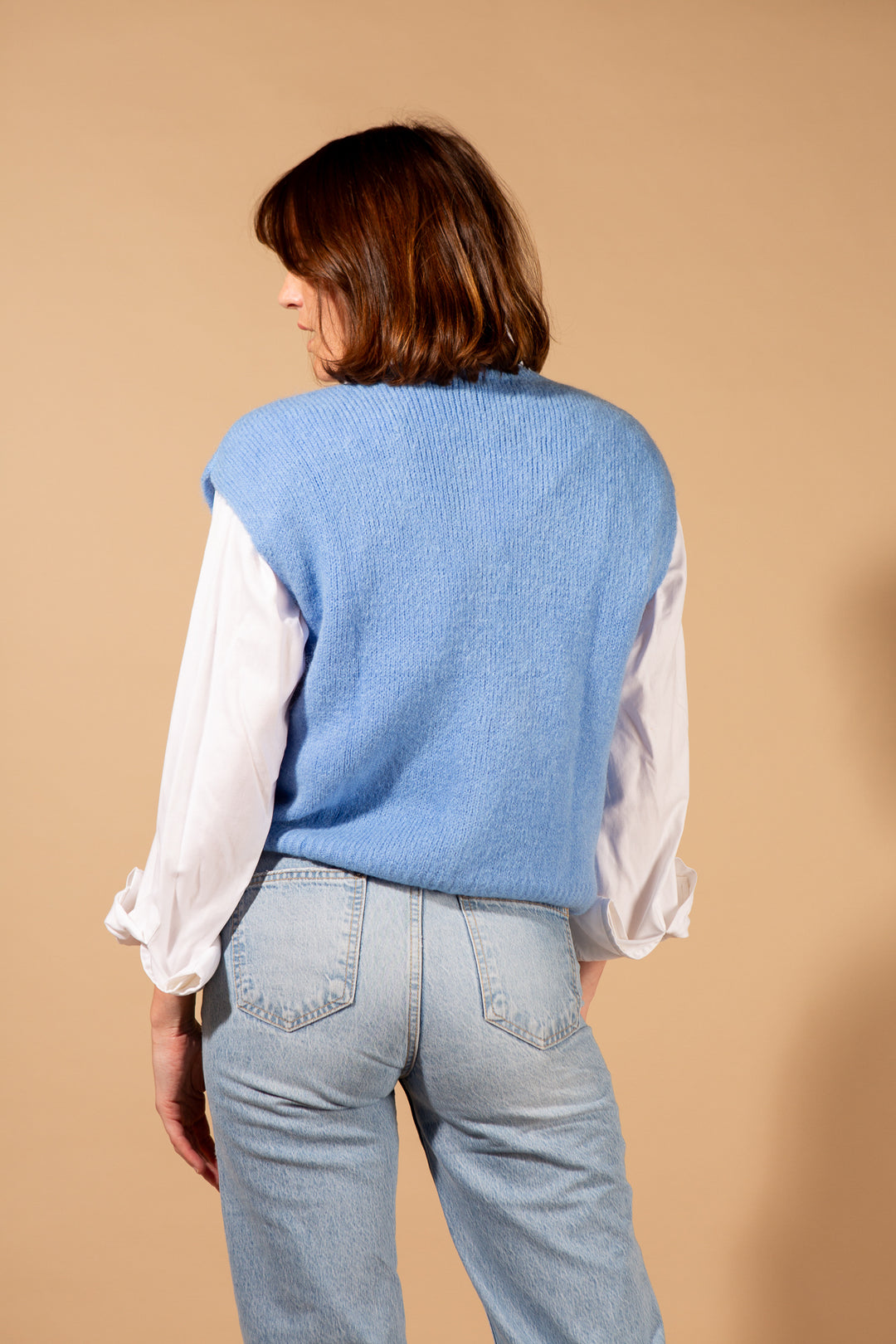 Mohair Button Through Tank Top