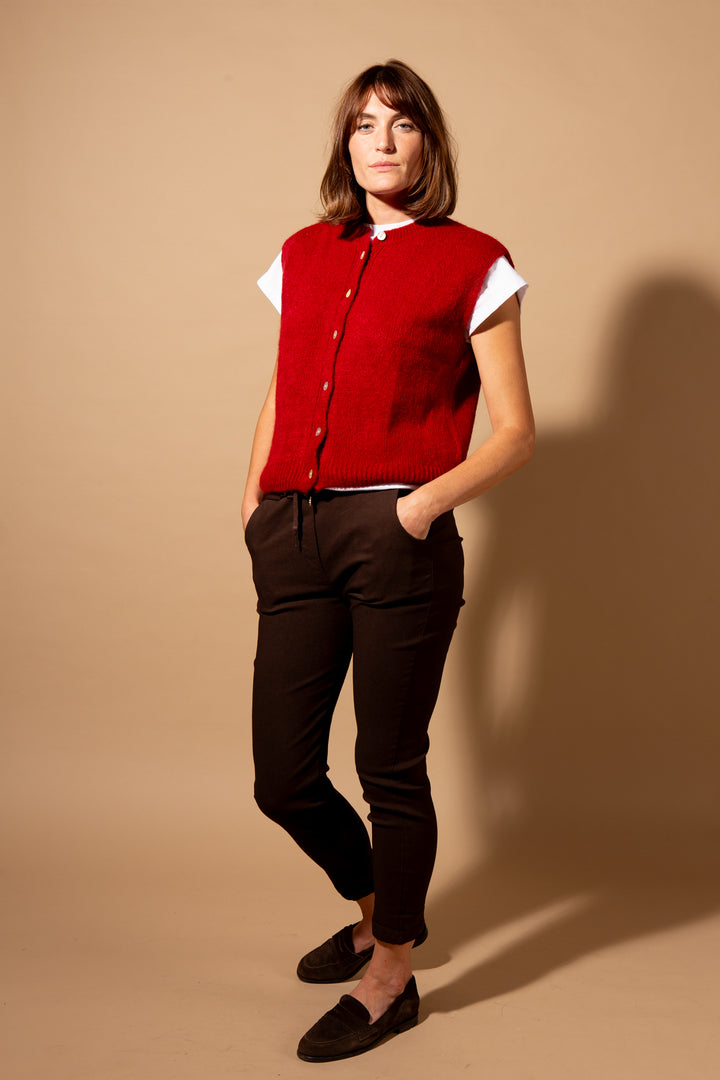 Alpaca Button Through Tank Top