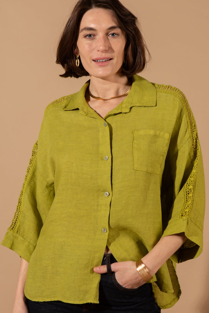 Embroidery Sleeve Shirt