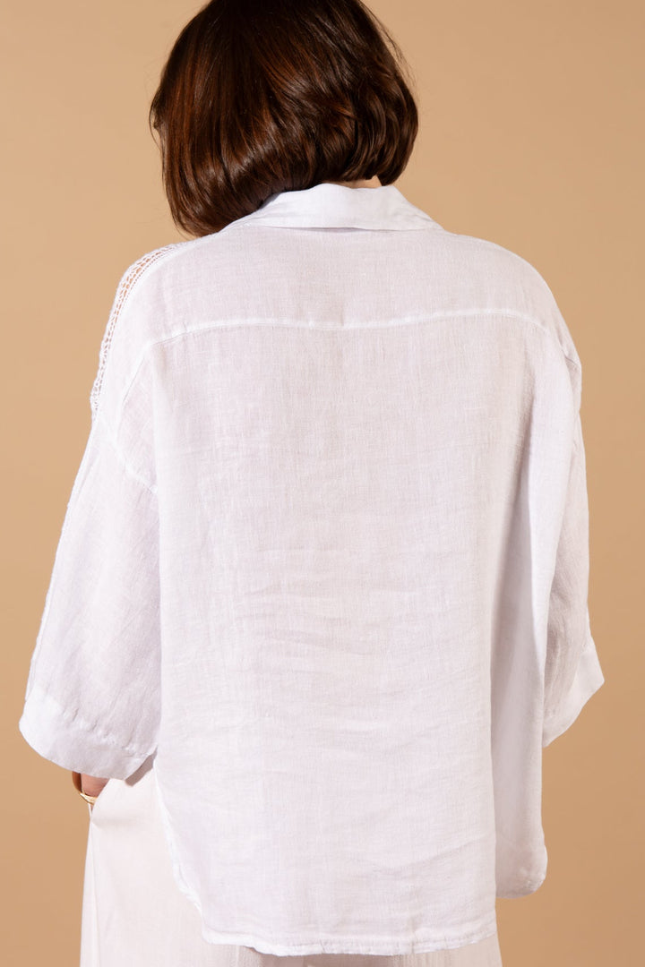 Embroidery Sleeve Shirt