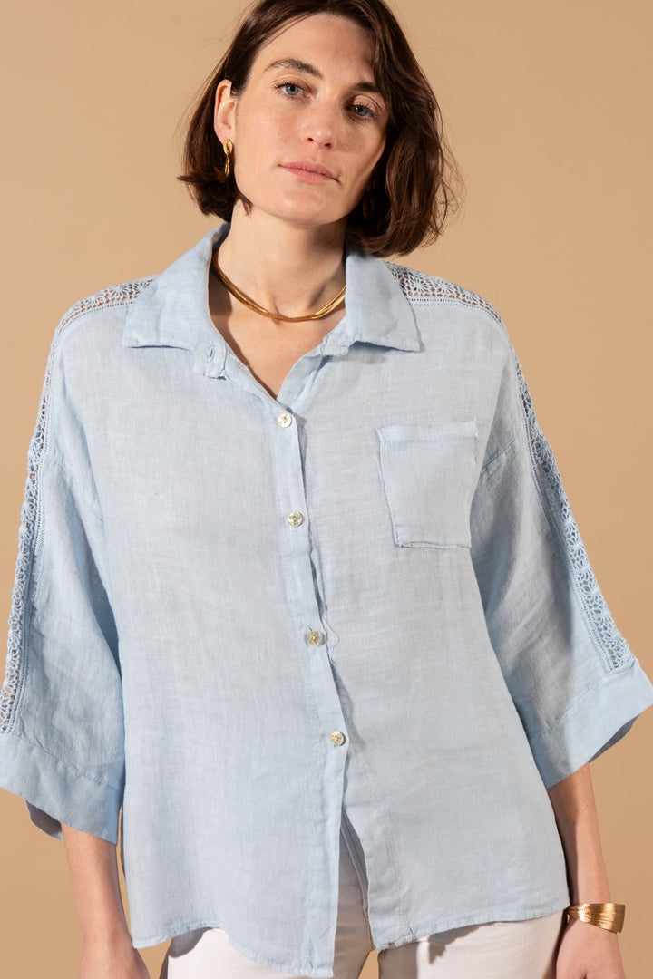 Embroidery Sleeve Shirt