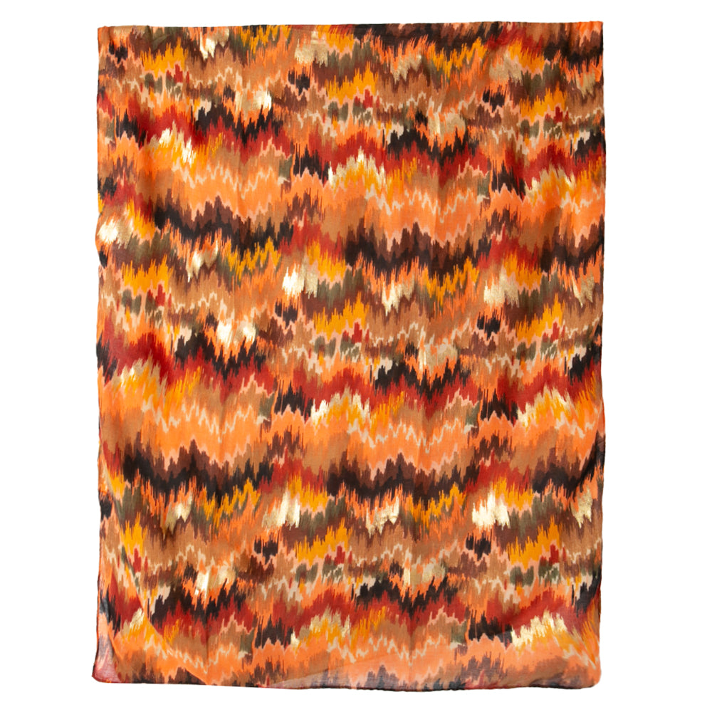 The Phoenix Scarf in orange made from 100% viscose and perfect for adding colour to any winter outfit 