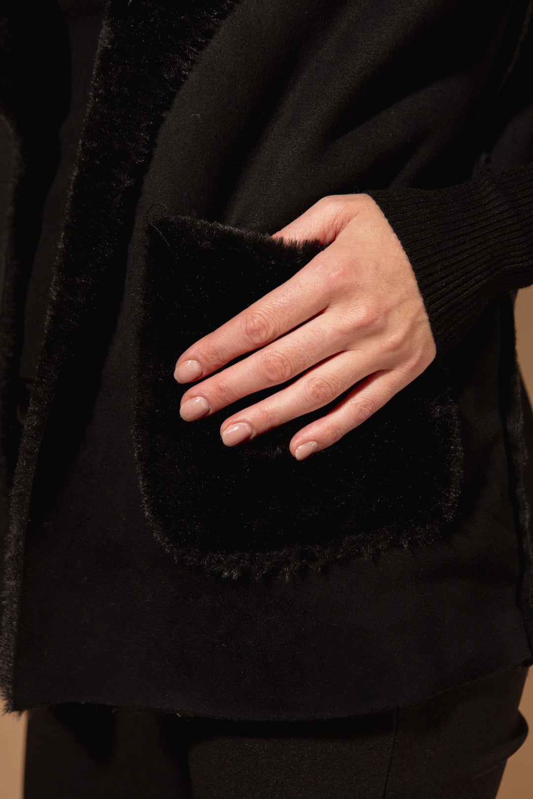 Plain Faux Fur Gilet