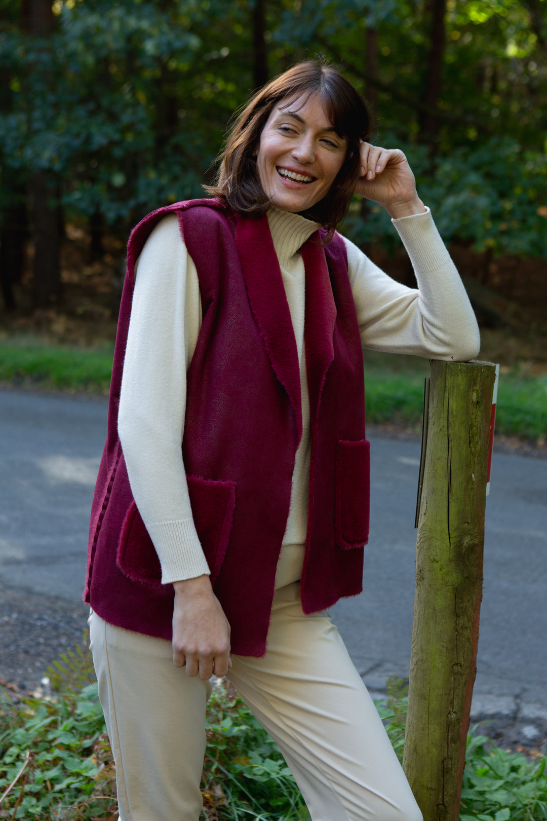 Plain Faux Fur Gilet
