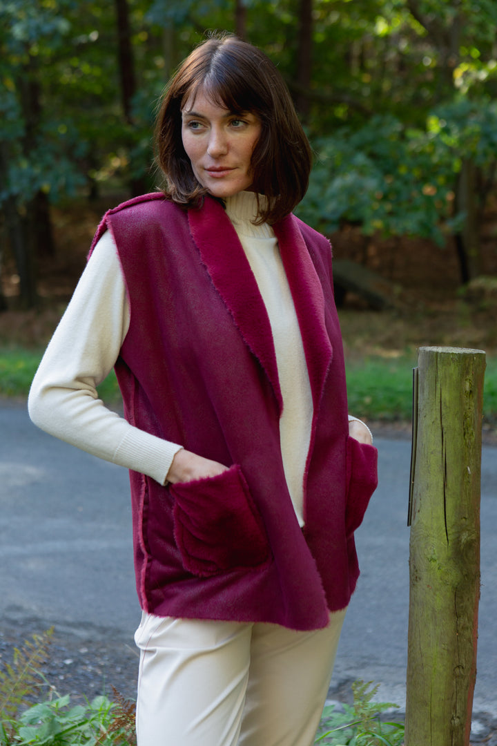 Plain Faux Fur Gilet