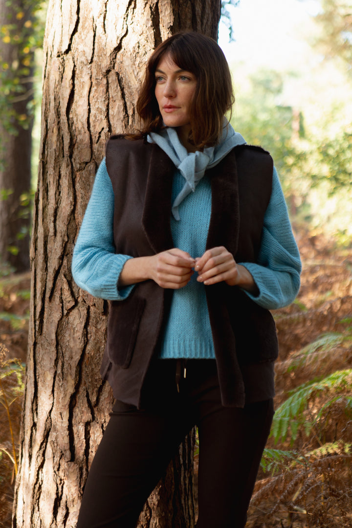 Plain Faux Fur Gilet