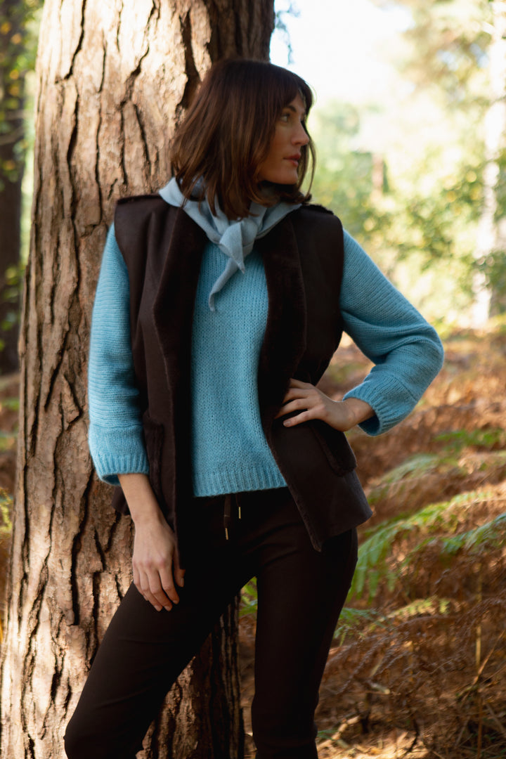 Plain Faux Fur Gilet
