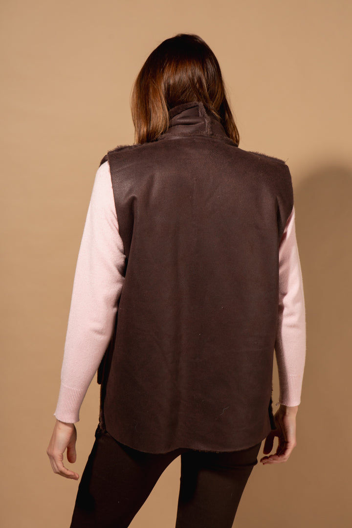 Plain Faux Fur Gilet