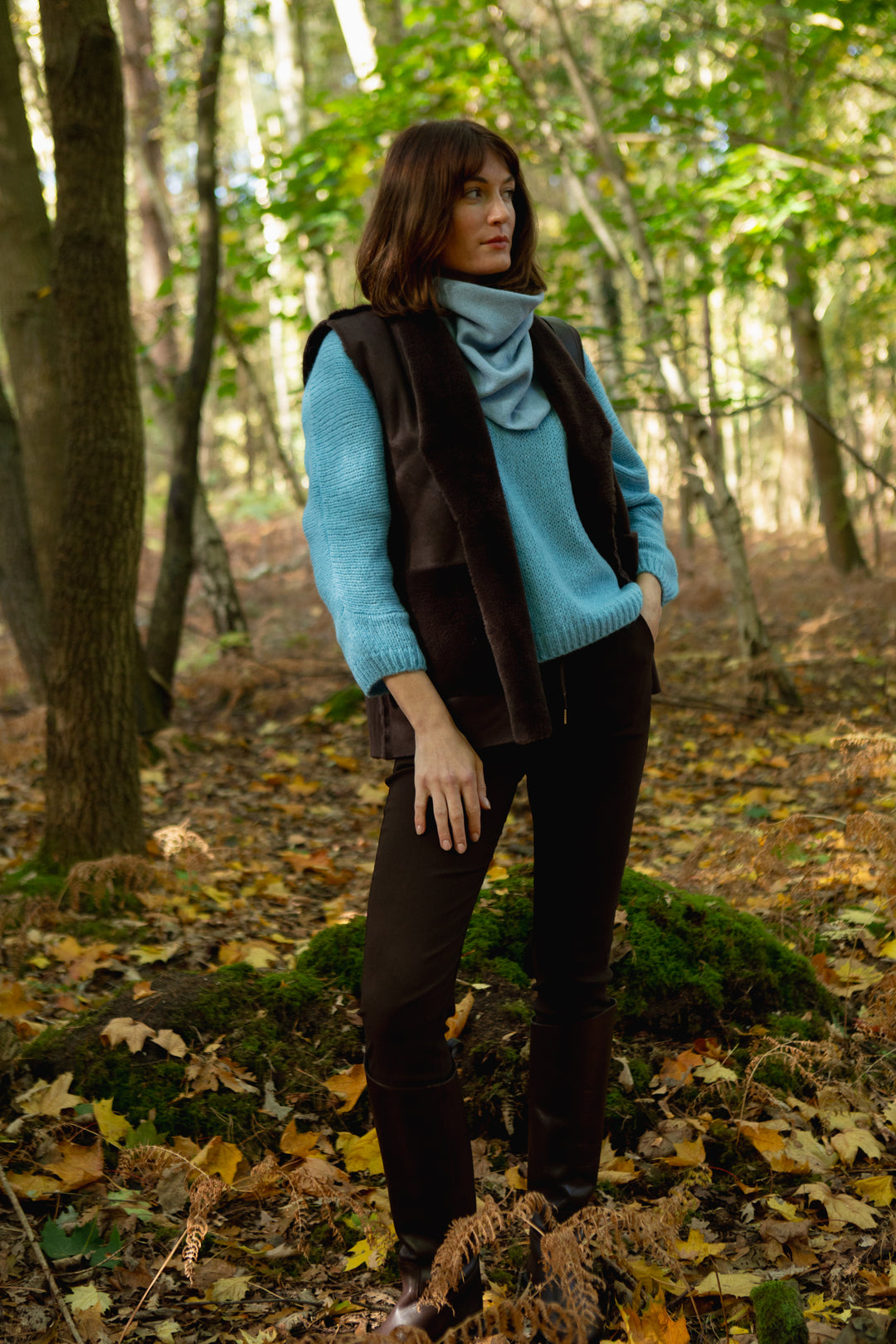 Plain Faux Fur Gilet
