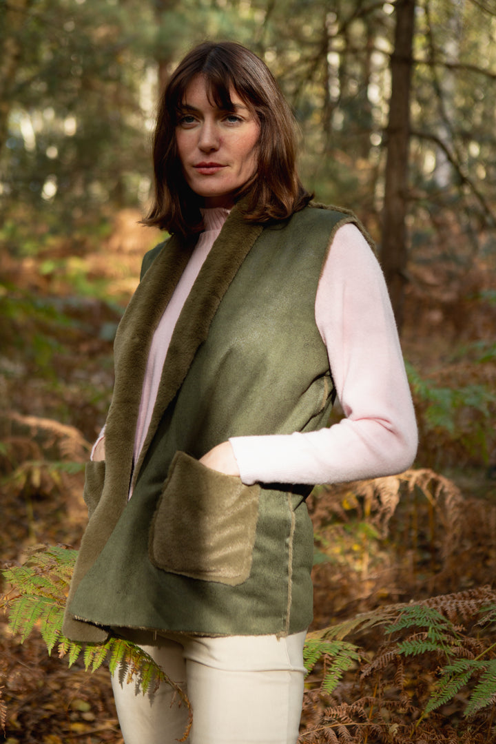Plain Faux Fur Gilet