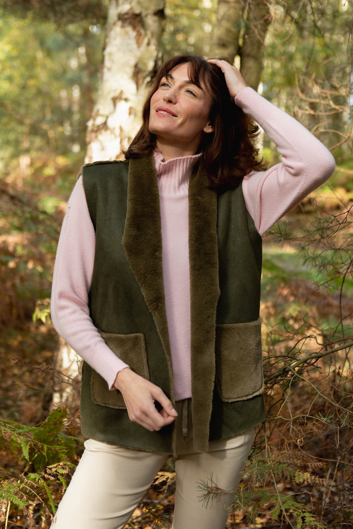 Plain Faux Fur Gilet