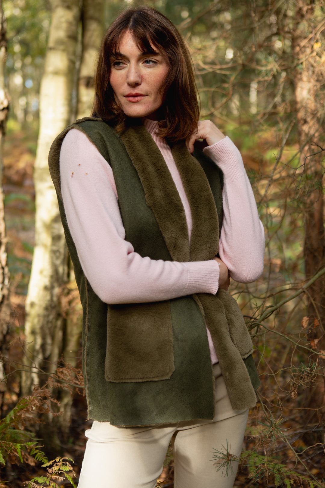 Plain Faux Fur Gilet