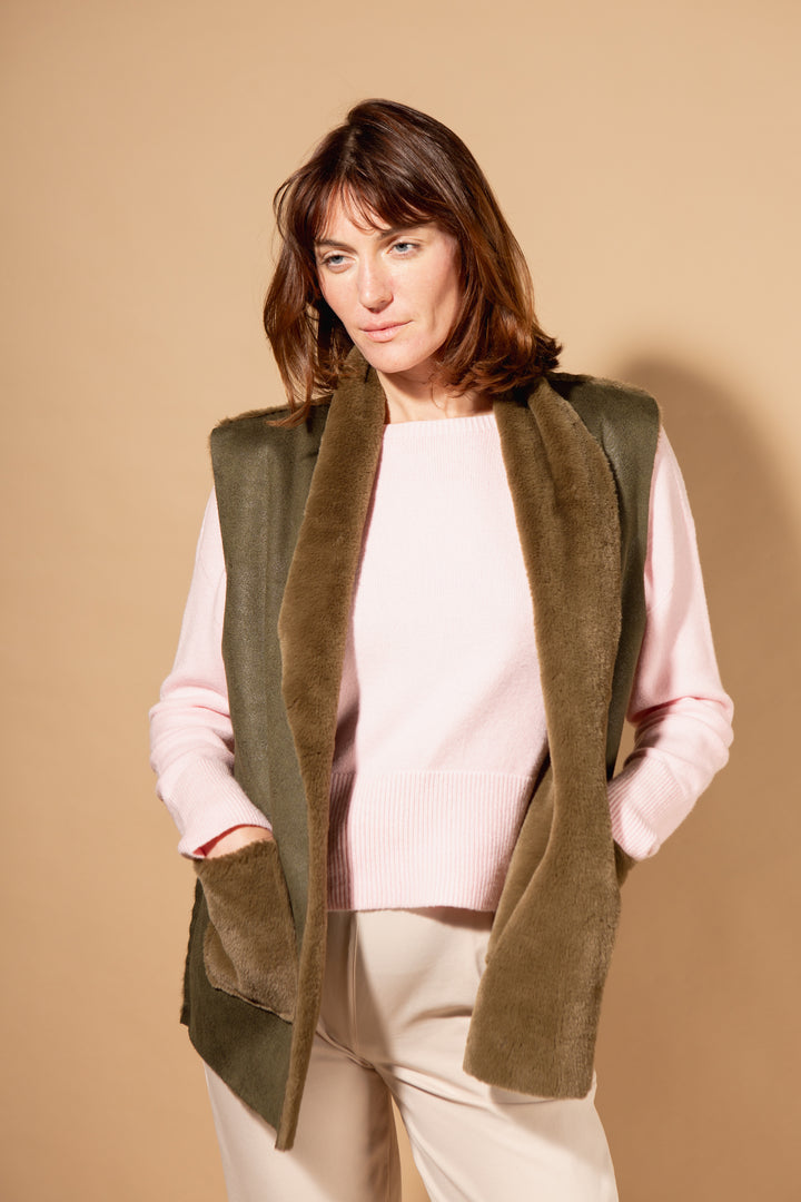 Plain Faux Fur Gilet