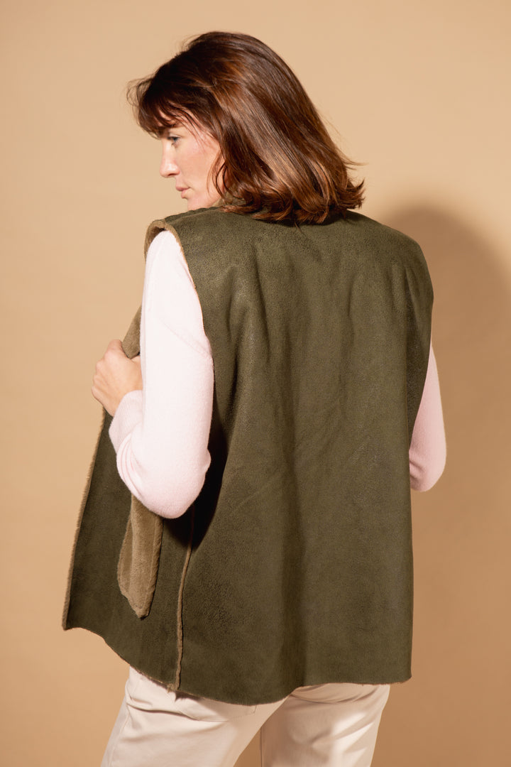 Plain Faux Fur Gilet