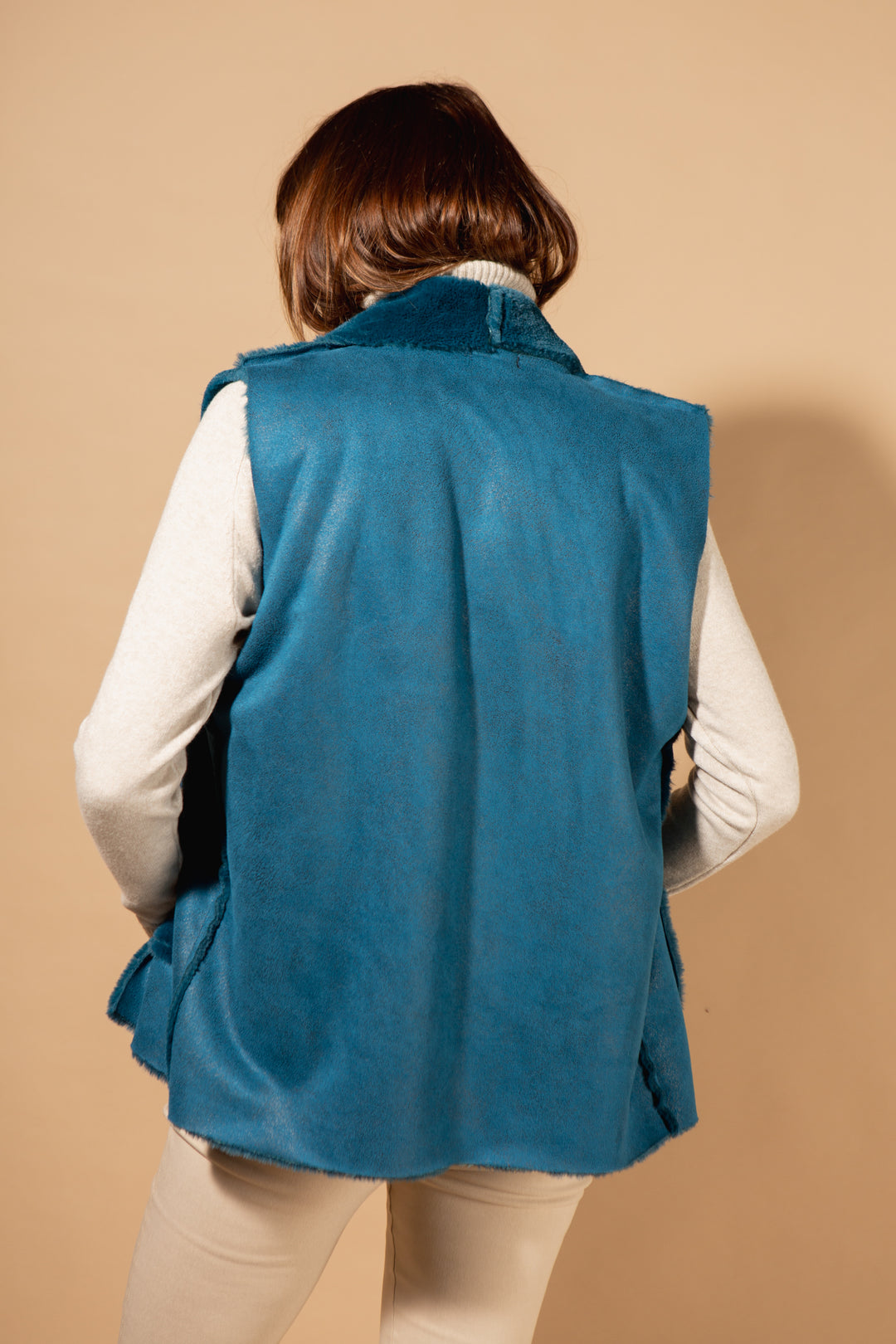 Plain Faux Fur Gilet