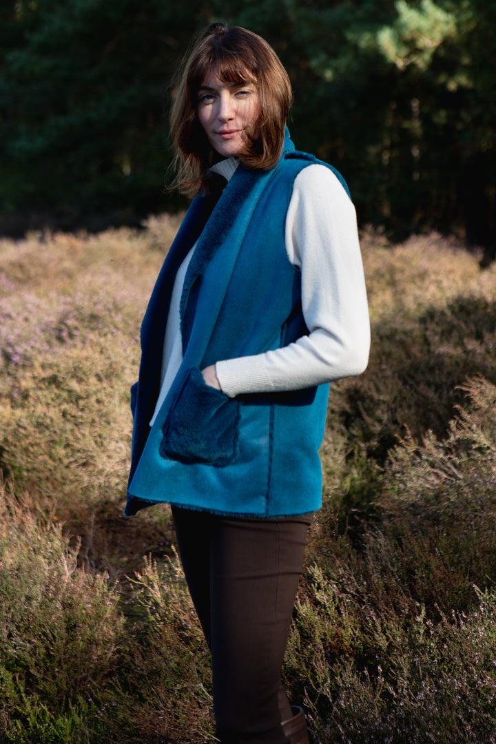 Plain Faux Fur Gilet