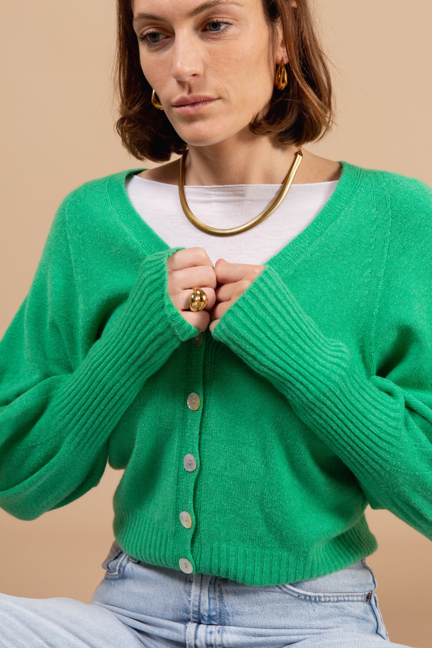 Puff Sleeve Cardigan