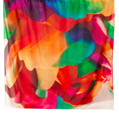 The Rainbow Layers Silk Scarf made from luxurious 100% silk