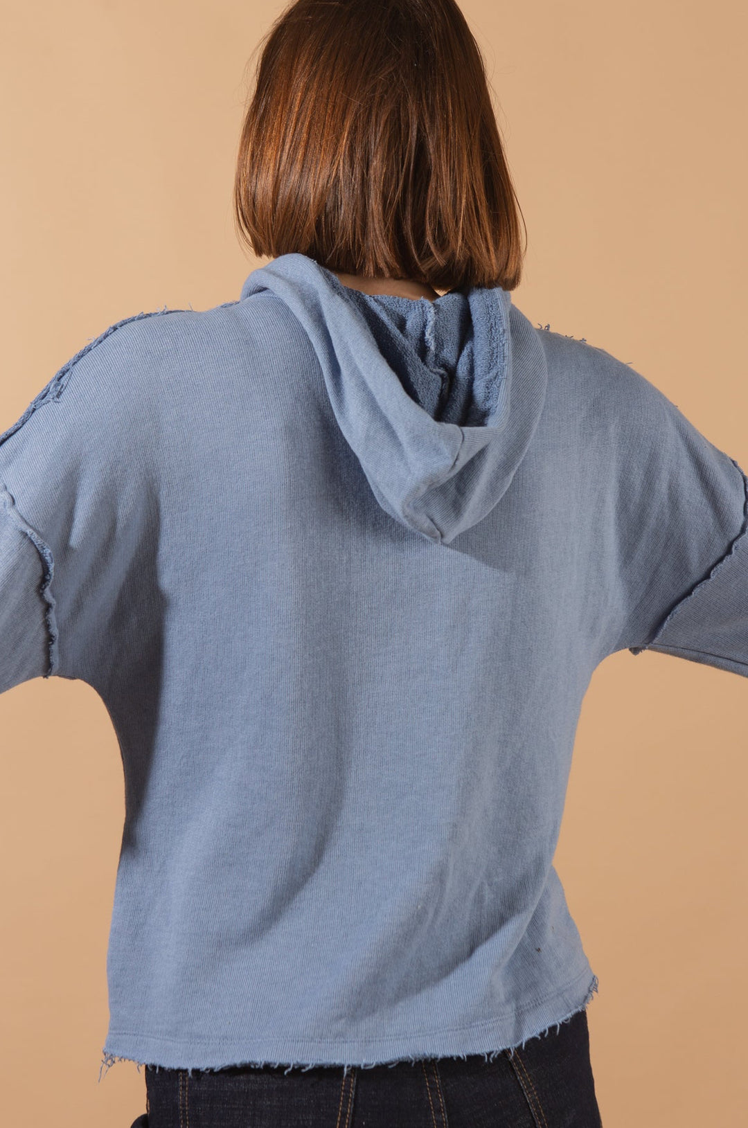 Raw Hem Star Sweatshirt