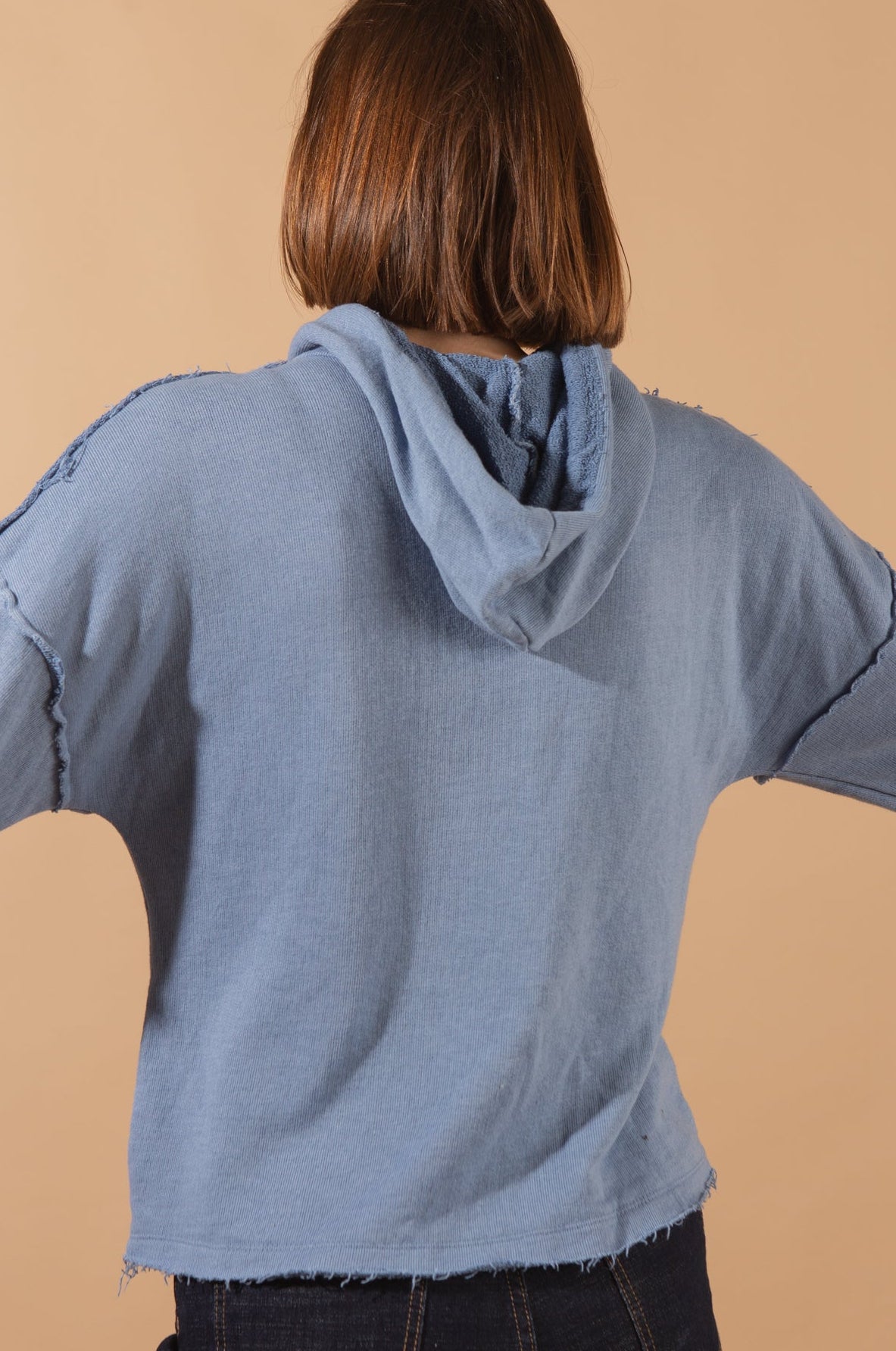 Raw Hem Star Sweatshirt