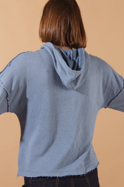 Raw Hem Star Sweatshirt