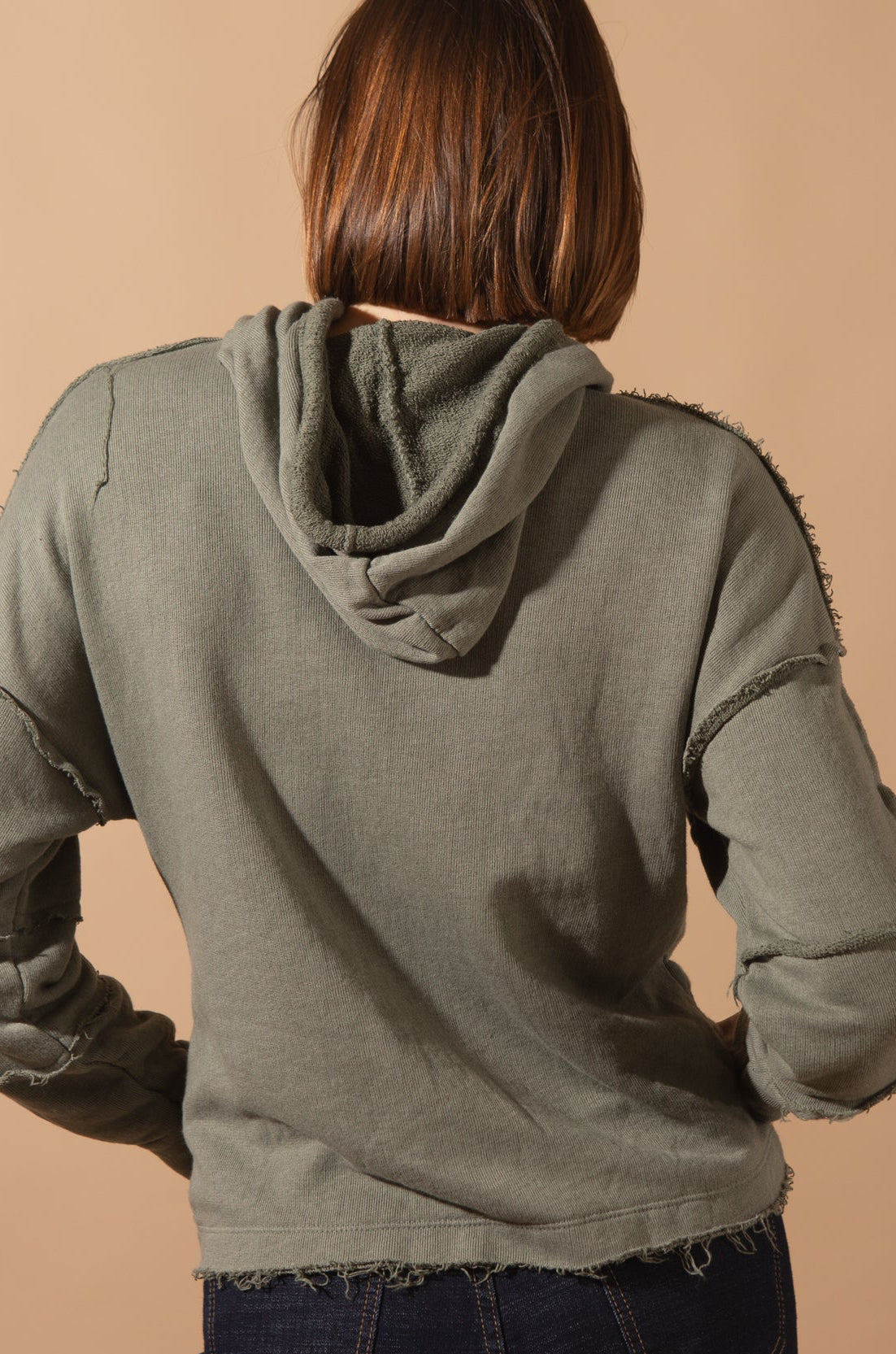 Raw Hem Star Sweatshirt