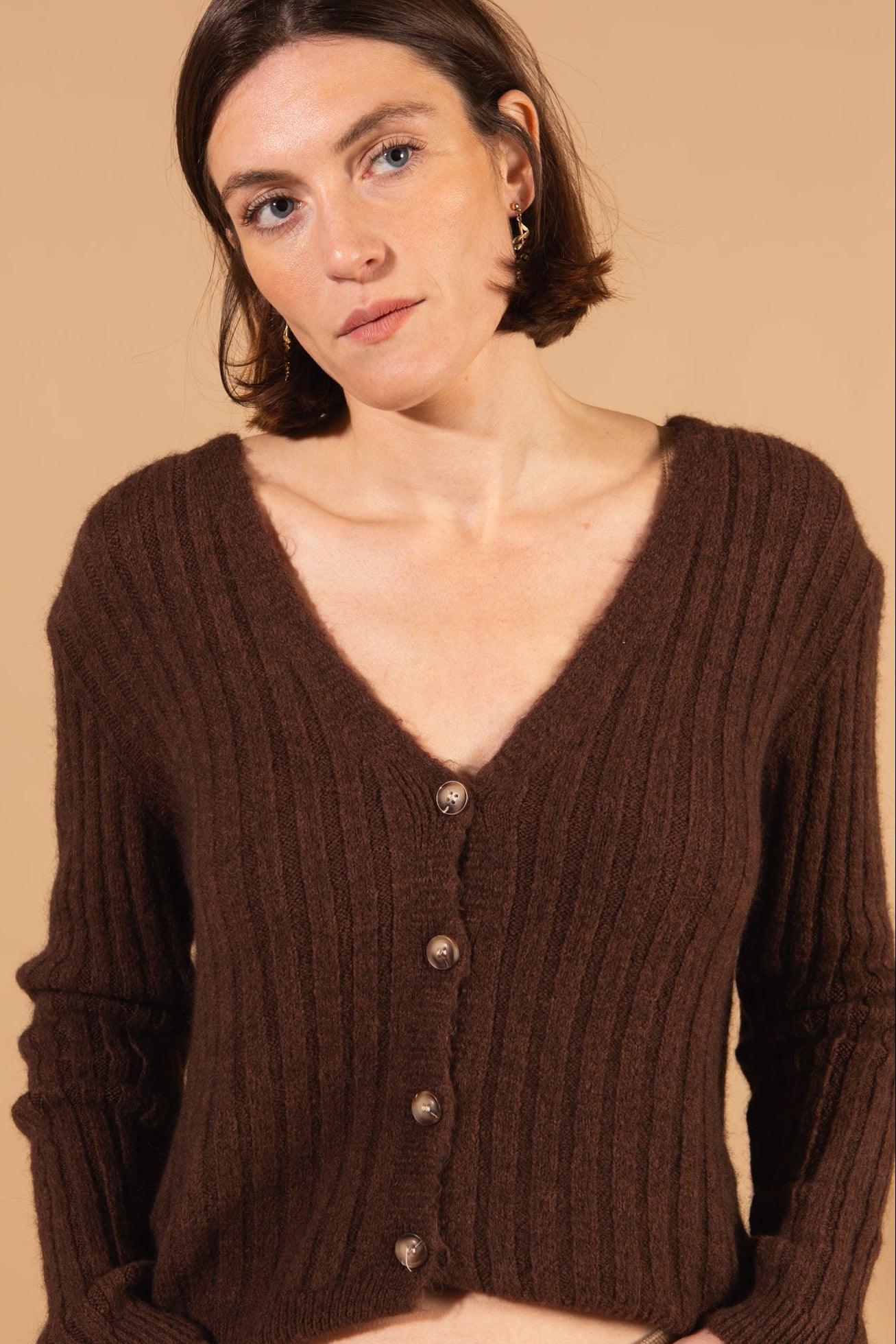 Ribbed Detail Cardigan