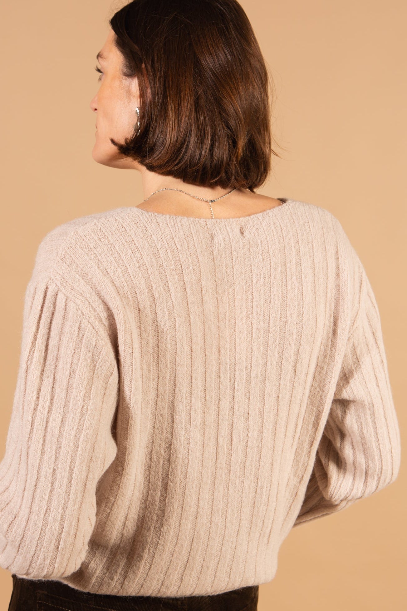 Ribbed Detail Cardigan