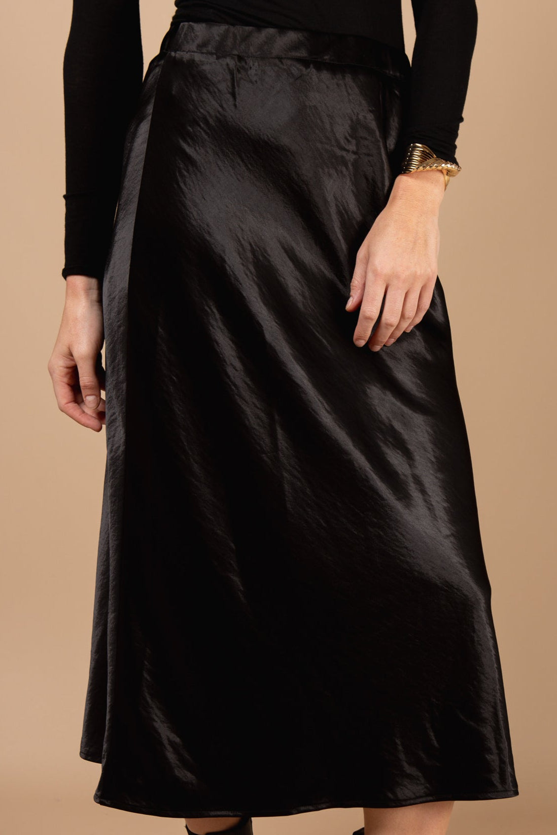 A-Line Satin Skirt