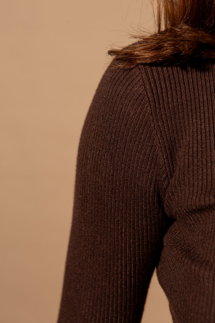 Scallop Edge Long Sleeve Top