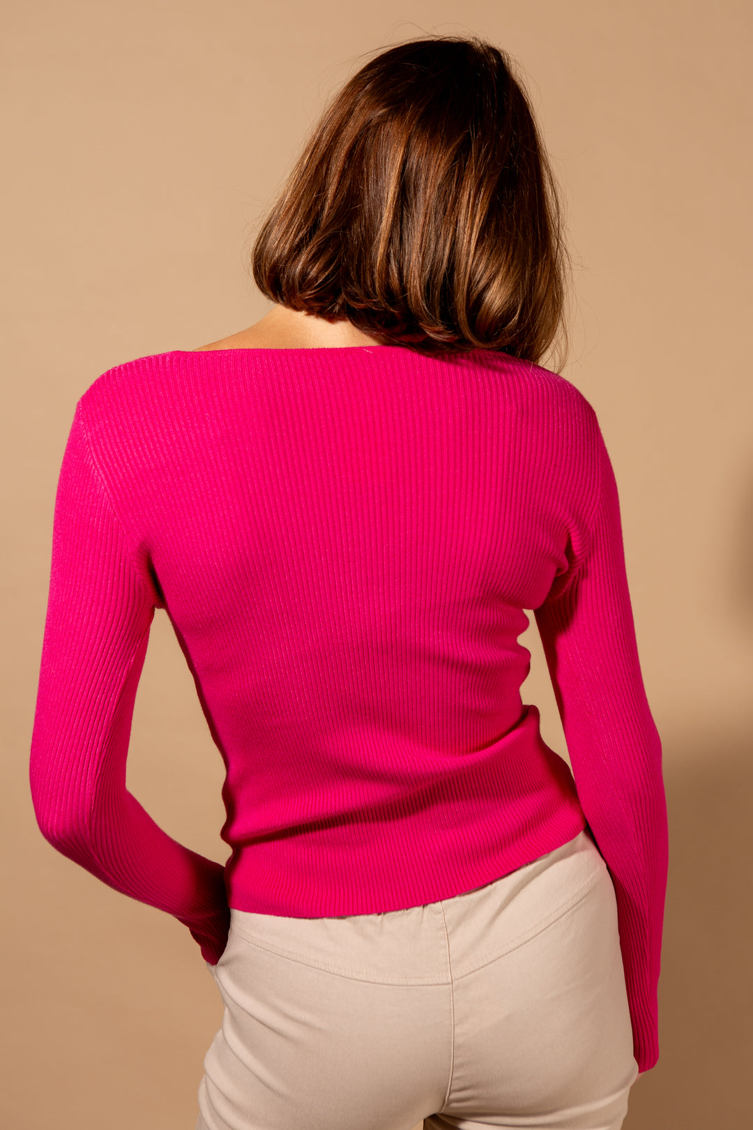 Scallop Edge Long Sleeve Top