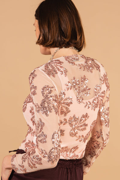 Sheer Sequin Top