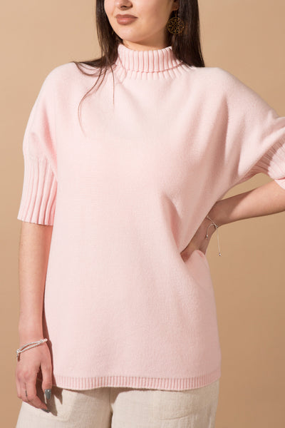 Short Sleeve Ribbed Jumper