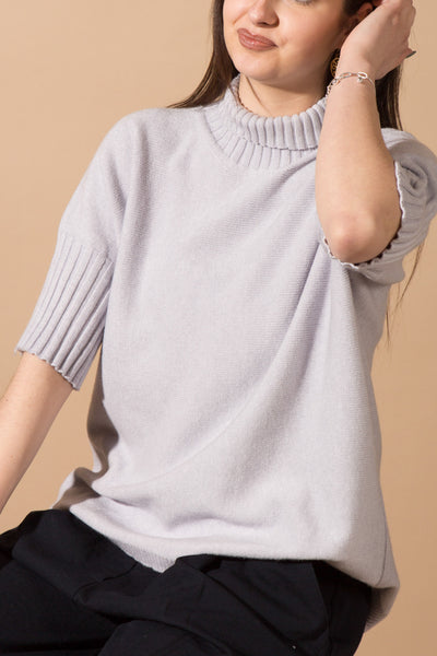 Short Sleeve Ribbed Jumper