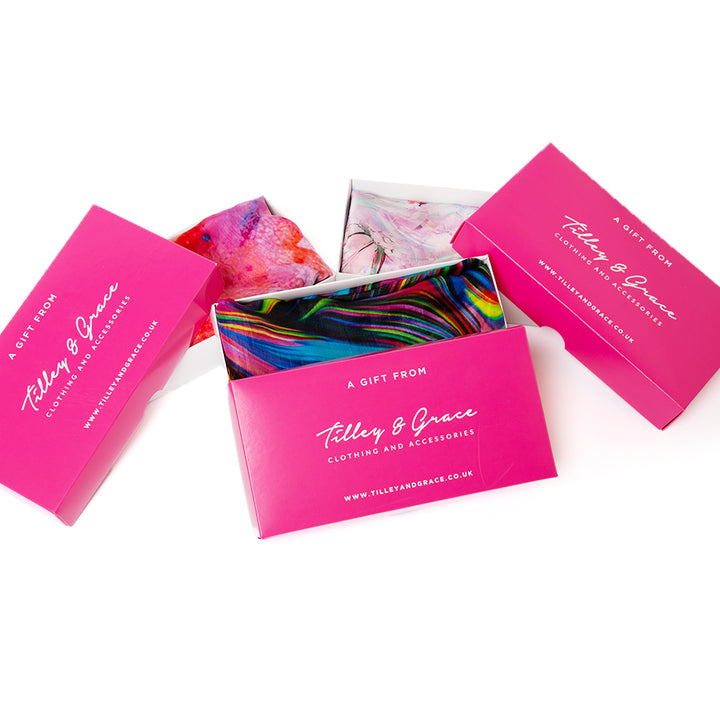 Neon Bloom Silk Scarf
