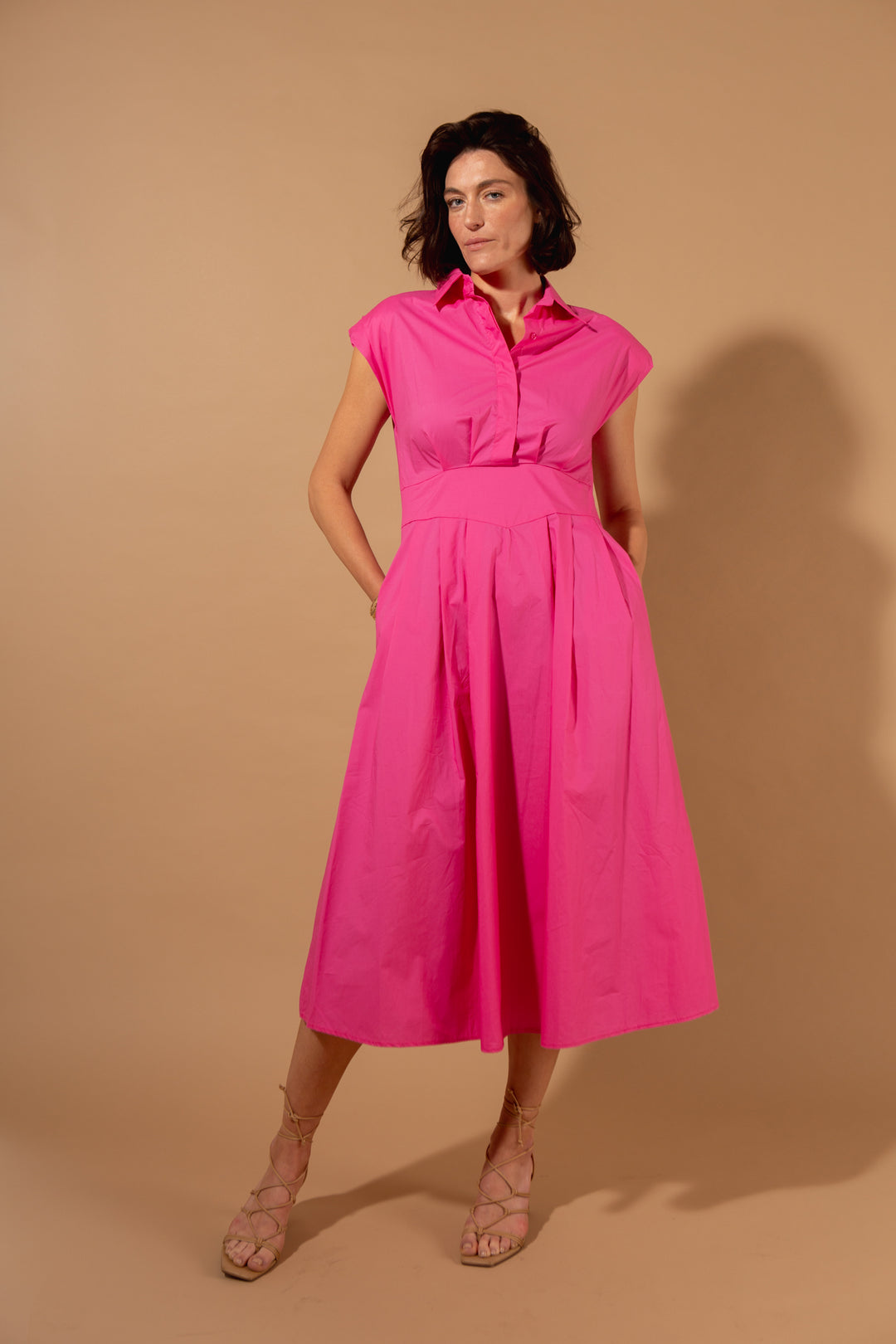 Sleeveless Collar Dress